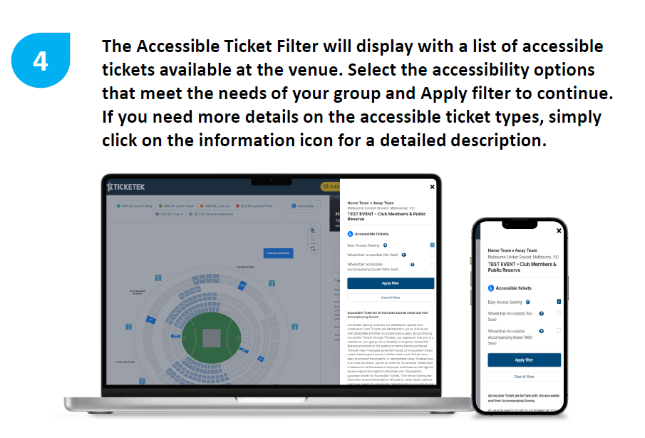 Buying Accessible Tickets online Ticketek Australia